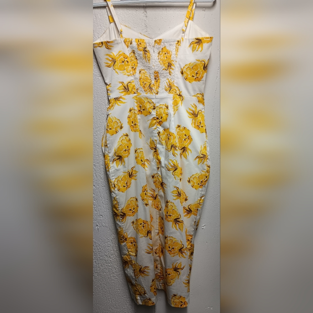 NWT White House Black Market pineapple midi dress - Picture 2 of 6